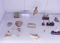 Fragments of pottery