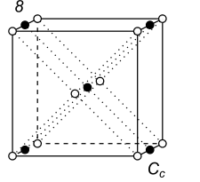 Black-white (antisymmetric) 3D Bravais Lattice number 8 (Monoclinic system)