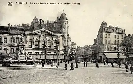 The Namur Gate and the Chaussée d'Ixelles/Elsensesteenweg, c. 1900