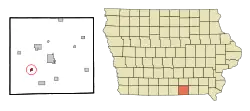 Location of Numa, Iowa