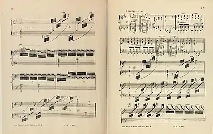 Pages 2–3 Ar Hyd y Nos in Welsh Melodies for the Harp by John Thomas