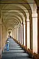 Arcade of Sanctuary of the Madonna di San Luca, Bologna, Italy. 2016