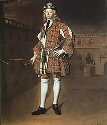 Young Archibald Grant of Monymusk in Royal Company of Archers uniform, painted 1715