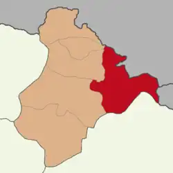 Map showing Çıldır District in Ardahan Province