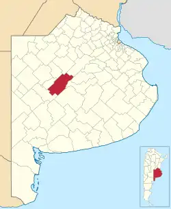 Location of Bolívar Partido in Buenos Aires Province