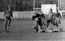 The Ottawa Rough Riders playing against the Toronto Argonauts in 1924