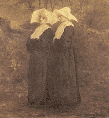 Sisters belonging to the Daughters of Charity with the cornette which used to be common