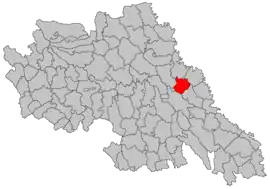 Location in Iași County