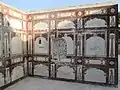 A view of semi-restored walls at the Hari Singh haveli.