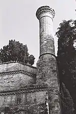 The minaret at the northwest corner.