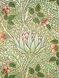 Artichoke wallpaper, designed by John Henry Dearle, 1897