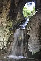 The cascade within the artificial grotto