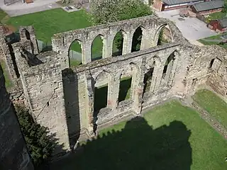 and chapel, as seen from the top of the Great Tower