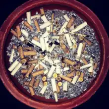 Ashtray full of Cigarette butts