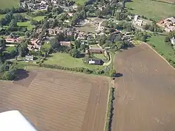 Aslackby village from the air