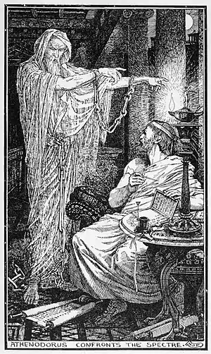  Athenodorus and the ghost, by Henry Justice Ford, c. 1900