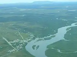 Aerial view of Koliganek in 2011