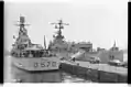 Impavido and USS Edward Mc Donnell moored in Kiel, Germany in June 1966.