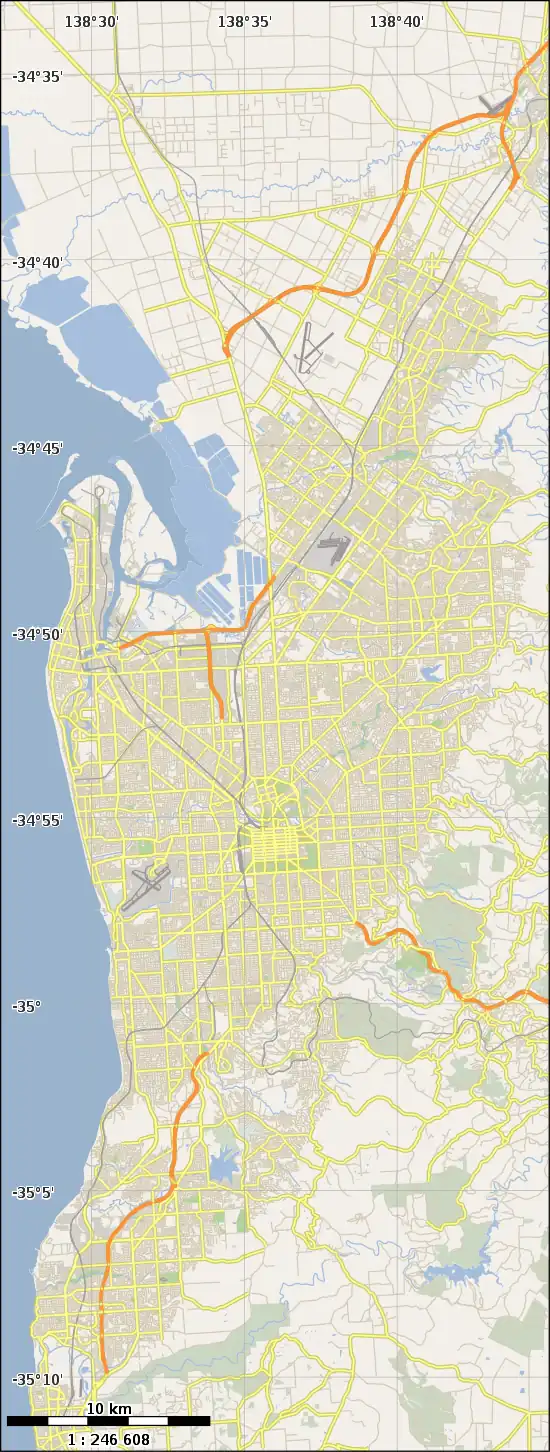 Adelaide Airport is located in Greater Adelaide