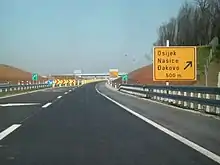 Motorway ending, traffic signs indicating a mandatory exit