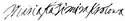 Marie Casimire Louise de La Grange d'Arquien's signature