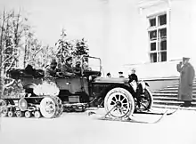 Kégresse Track outside Alexander Palace, Tsarskoye Selo, Russia, January 1917