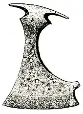 Axe of iron from Swedish Iron Age, found at Gotland