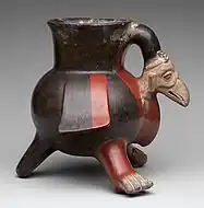 Aztec vulture vessel in the Metropolitan Museum of Art. 1200-1521.