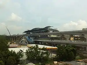 The BRT USJ7 halt and Kelana Jaya Line station.