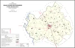 Map of Bachhrawan CD block