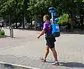 Backpack Google Street View camera in Berlin, Germany