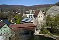 Wooden bridge over the Limmat