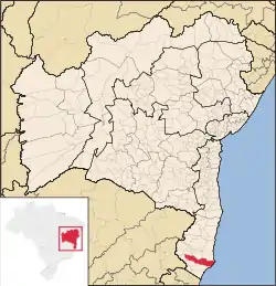 Location in Bahia