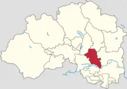 Location of Baishan Town within Changping District