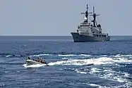 BRP Ramon Alcaraz in VBSS operations during Balikatan 2019.