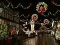 Banbury Cross, England in Christmas Livery.