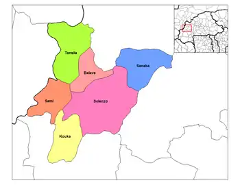 Sami Department location in the province