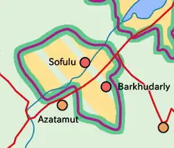 Location of Barxudarlı