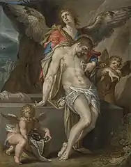 Dead Christ Supported by an Angel, Spranger