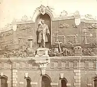 Cornelius Vanderbilt pediment (1868), Hudson River Railway Freight Depot. Demolished.