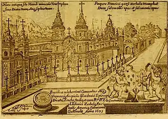 Church and Convent of San Francisco "El Grande", painting of 1673 by Pedro Nolasco