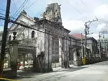 The church after the 2013 Bohol earthquake.