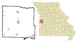 Location of Rockville, Missouri