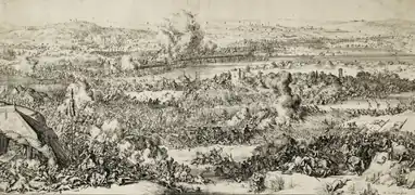 Battle of Osijek in 1685 (Romeyn de Hooghe, 1687)