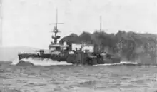 Image 19The French battleship Justice at speed (from Pre-dreadnought battleship)