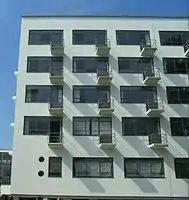 Dormitory balconies in the residence, Dessau