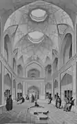 Bazar of Kashan by Pascal Coste, 1840