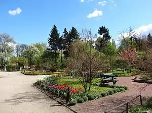 View of garden parterres