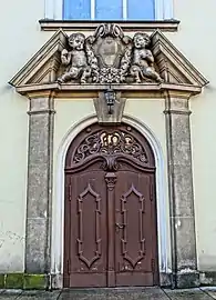 One of the facade door