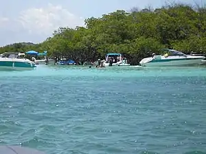 Boats in the Caribbean Sea in Lajas